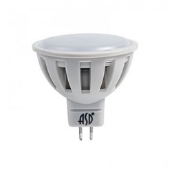 Лампа светодиодная  LED JCDR 5,5Вт GU5.3 3000К 495Лм ASD\100 2005 - фото 4870