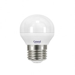 Лампа GLDEN-G45F-7-230-E27-2700 шар матовый  1/10/100 General 639700 2061 - фото 4931