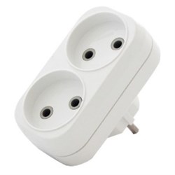 Разветвитель Smartbuy  2гн. б/з плоский белый 10А 250В SBE-10-A02-2 2315 - фото 5300