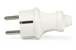 Вилка Smartbuy, прямая с заземлением белая 16А 250В SBE-16-P01-w 2451 - фото 5508