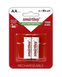 Аккумулятор NiMh Smartbuy AA/2BL 2700 mAh (24/240) (SBBR-2A02BL2700) SBBR-2A02BL2700 - фото 5893