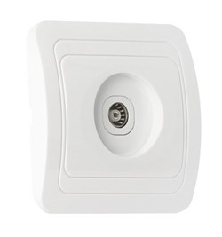 Розетка 1СП телевизионная RJ-45  белая  "Марс" 750 Ом 5-862 МГ SBE-02w--S1-TV 2930 - фото 6369