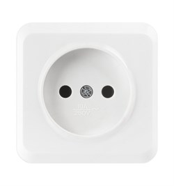 Розетка 1ОП без заземления  белая 10А "Юпитер" SBE-03w-10-S1-N 2941 - фото 6380