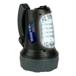 Фонарь Uniel серии Стандарт «Distance light — Double force», пластиковый корпус, 3 W LED + 15 LED,  Black,упаковка — цветной короб, 3,7 V 1000 mAh Lithium, цвет — черный S-SL017-BA 3039 - фото 6495