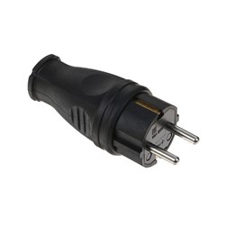 Вилка Smartbuy, угловая с кольцом каучуковая 230В, 2P+PE, 16A, IP44 SBE-16-P08-R 3046 - фото 6502