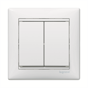 Выключатель двухклавишный Valena 10 AX 250 В~ белый Legrand 774405 1698