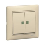 Выключатель двухклавишный с подсветкой Valena 10 AX 250 В~ слоновая кость Legrand 774328 1699
