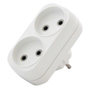 Разветвитель Smartbuy  2гн. б/з плоский белый 10А 250В SBE-10-A02-2 2315