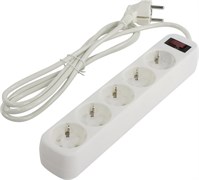 Сетевой фильтр Smartbuy, 10А, 2 200 Вт, 5 розеток, длина 1,8 м, белый SBSP-18-W 2364