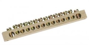 Шина N нулевая 8*12 10/2(10групп, крепеж по краям) 2430