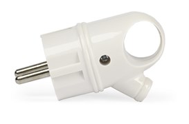 Вилка Smartbuy, с кольцом с заземлением белая 16А 250В SBE-16-P03-w 2453