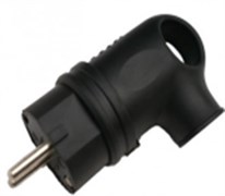 Вилка Smartbuy, угловая с кольцом каучуковая 230В, 2P+PE, 16A, IP44 SBE-16-P08-R 2458