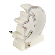 DTL-301-Месяц со звездочкой/RGB/4LED/0,5W Светильник-ночник. Без выключателя. Блистер DTL-301 2763