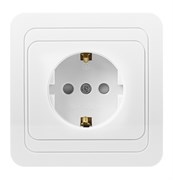 Розетка 1СП с заземлением  белая 16А "Марс" керамика SBE-02w-16-S1-Z-с 2927