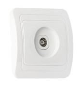 Розетка 1СП телевизионная RJ-45  белая  "Марс" 750 Ом 5-862 МГ SBE-02w--S1-TV 2930