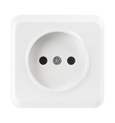 Розетка 1ОП без заземления  белая 10А "Юпитер" SBE-03w-10-S1-N 2941