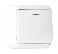 Выключатель 1-клавишный  с индикатором 10А белый "Юпитер" SBE-03w-10-SW1-1 2973