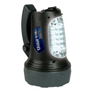 Фонарь Uniel серии Стандарт «Distance light — Double force», пластиковый корпус, 3 W LED + 15 LED,  Black,упаковка — цветной короб, 3,7 V 1000 mAh Lithium, цвет — черный S-SL017-BA 3039