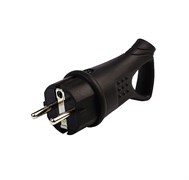 Вилка Smartbuy, угловая с кольцом каучуковая 230В, 2P+PE, 16A, IP44 SBE-16-P08-R 3044