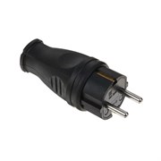 Вилка прямая каучук 2Р+РЕ 16А 250В IP44 SBE-16-P07-R 3045