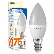 Лампа светодиодная IONICH декоративного освещения "свеча" ILED-SMD2835-C37-8Вт-720Лм-220В-4000К-E14 1535