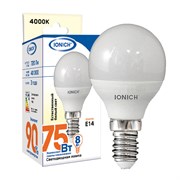 Лампа светодиодная IONICH декоративного освещения "шар" ILED-SMD2835-P45-8Вт-720Лм-220В-4000К-E14 1548