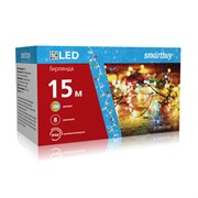 LED Гирлянда с контроллером, RGB, 15м, 200 диодов, IP44, прозрачный провод SB-RGBIP44-15m