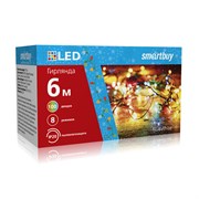 LED Гирлянда с контроллером, RGB, 6м, 100 диодов, IP20, прозрачный провод SB-RGB-6m 3342
