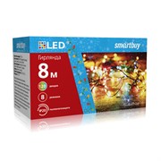 LED Гирлянда с контроллером, RGB, 8м, 120 диодов, IP20, прозрачный провод SB-RGB-8m 3345