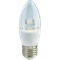 Лампа светодиодная Ecola candle   LED Premium  6,0W 220V E27 4000K прозрачная свеча с линзой (композит) 105x35 C7QV60ELC 2039 - фото 4908